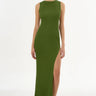 Lamarque Giovanna Rib Knit Maxi Dress in Fern - Estilo Boutique