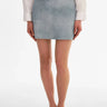 Lamarque Jorden Suede Mini Skirt in Distressed Blue