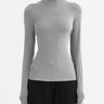 Lamarque Long Sleeve Turtleneck in Heather Grey