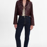 Lamarque Lorena Cropped Leather Jacket in Vamp