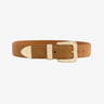 Lamarque Nairobi Suede Belt in Tan