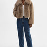 Lamarque Nova Faux Fur Jacket in Wolf
