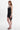 Lamarque Paulina Lace Trim Faux Leather Mini Dress in Black