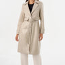 Larmarque Katija Faux Leather Trench Jacket in Clay - Estilo Boutique