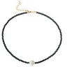 Lauren Amble Designs Single Baroque Pearl Hematite Necklace