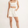 Lavender Brown Jamie Shorts in Cream - Estilo Boutique