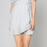 Lavender Brown Stripe Wrap Dress - Estilo Boutique