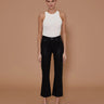 Le Jean Bella Crop Flare in Black Coated - Estilo Boutique