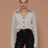 Le Jean Cable Knit Cardigan in Heather Grey - Estilo Boutique