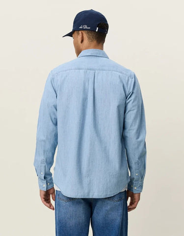 Les Deux Chambray Shirt in Light Blue Wash