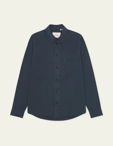 Les Deux Garment Dyed Shirt in India Ink Blue