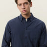 Les Deux Garment Dyed Shirt in India Ink Blue