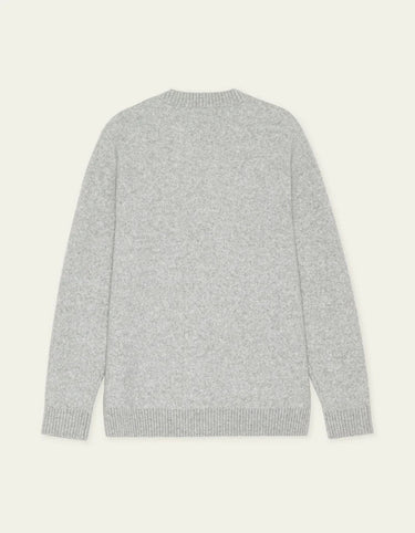 Les Deux Melange V-Neck Knit in Grey Melange