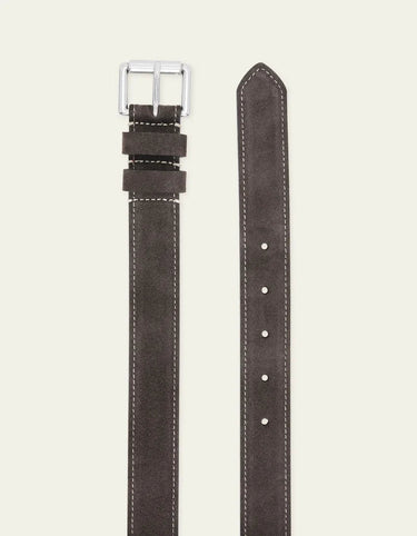 Les Deux Walid Suede Belt in Brown
