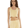 Les Tien Kerry Crop Tank in Washed Butter