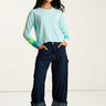 Lisa Todd Block Party Knit in Aqua