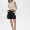 LNA Perle Ribbed Top in Bone - Estilo Boutique