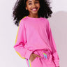 Lola and the Boys Pink Rainbow Sequin Set in Pink