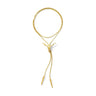 Longhorn Bolo Tie Necklace | 14k Gold Plated Western Longhorn Necklace