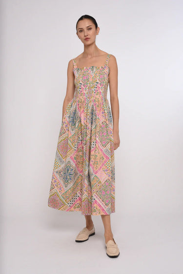 Love the Label Cally Maxi Dress in Rosabelle Patchwork Print