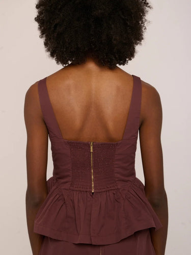 Love the Label Earnshaw Top in Deep Mahogany