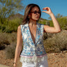 Love the Label Kaye Vest in Greta Scarf Print