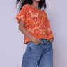 Love the Label Maeve Top in Glided Ikat Print