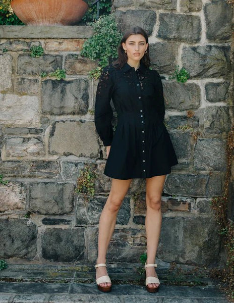 marta mini dress Love the Label Marta Long Sleeve Mini Dress in Black