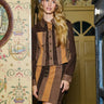 Love the Label Veronica Mini Skirt in Brown Panel Denim