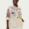 Me369 Briann Embroidered Denim Jacket in Markers