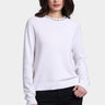 Minnie Rose Cashmere Raglan Crew Jewel Neck in White - Estilo Boutique