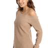 Minnie Rose Cotton Shaker Off the Shoulder in Brown Sugar - Estilo Boutique