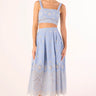 Misa Aggie Midi Eyelet Skirt in Periwinkle