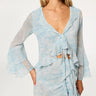 Misa Ceria Top in Acqua Blue Chiffon - Estilo Boutique