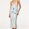 Misa Fay Skirt in Acqua Blue Satin - Estilo Boutique