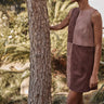 Misa Ingrid Dress in Faux Suede Mix