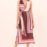 Misa Kina Dress in Chocolate Geo Stripe
