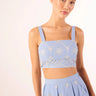 Misa Lois Eyelet Top in Periwinkle