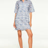 Misa Lucia Dress in Blue Embroidered Eyelet - Estilo Boutique