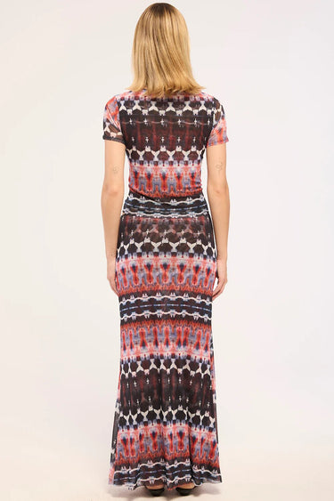 Misa Owen Skirt in Fragmented Stripe