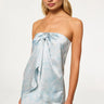 Misa Pixie Top in Acqua Blue Satin - Estilo Boutique