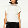 Misa Riley Satin Top in Ivory - Estilo Boutique