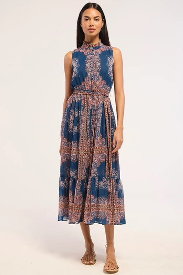 Misa Thebez Dress in Sapphire Tapis Chiffon