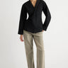 Modern Citizen Emmett Cinch Waist Denim Jacket in Washed Black