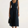 Modern Citizen Midori Organic Cotton U-Neck Dress in Navy