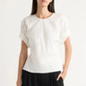 Modern Citizen Roxanne Elasticated - Sleeve Blouse in White