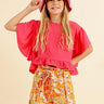 Molly Bracken Chiffon Top in Fuchsia - Estilo Boutique