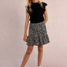 Molly Bracken Girls Floral Skirt in Black Anais