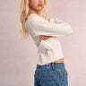 Molly Bracken Girls Knitted Cardigan in White