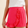 Molly Bracken High-Waisted Chiffon Shorts in Fuchsia - Estilo Boutique